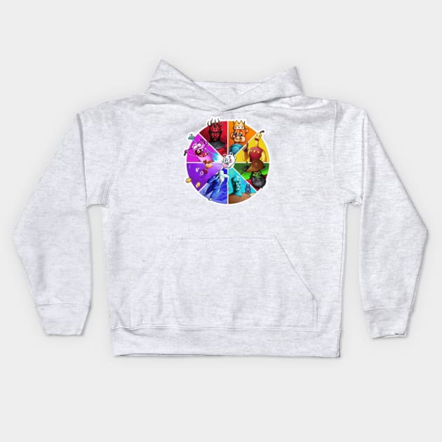 Color Wheel Kids Hoodie by THEGAMEWORLD